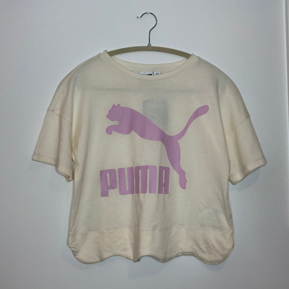 NWT Puma Scalloped Hem Tshirt XS Fits Small